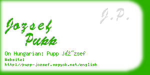 jozsef pupp business card